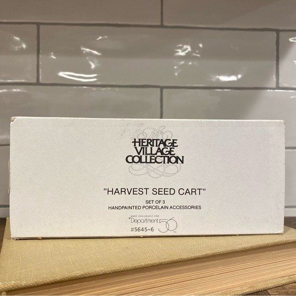 Department 56 Harvest Seed Cart #5645-6 Retired Heritage Village Collection - Picture 4 of 9